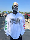 White Mexico LS T w/ Verde y Rojo West Coast Sleeves!