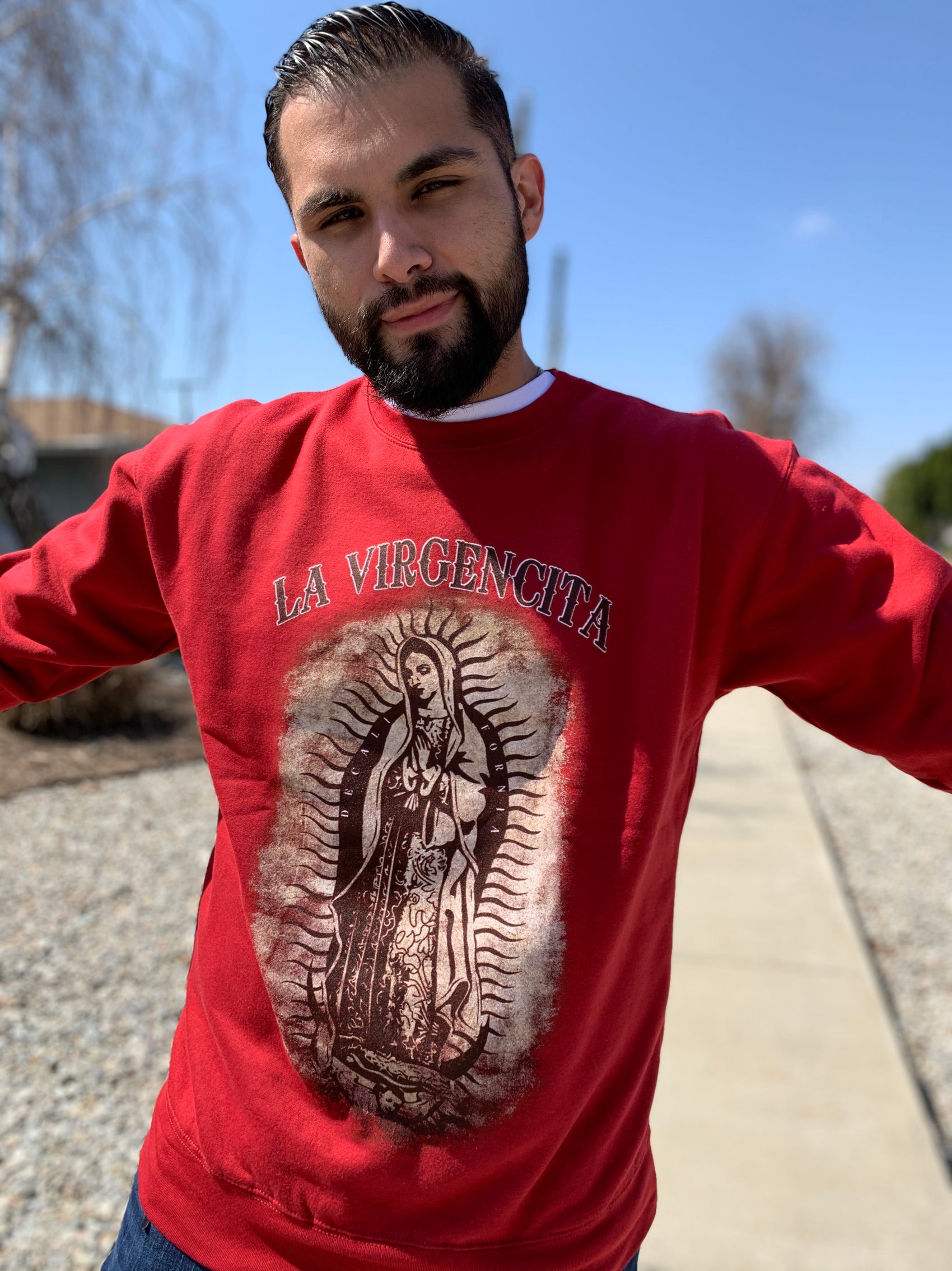 Red and Brown Virgencita Sweater!