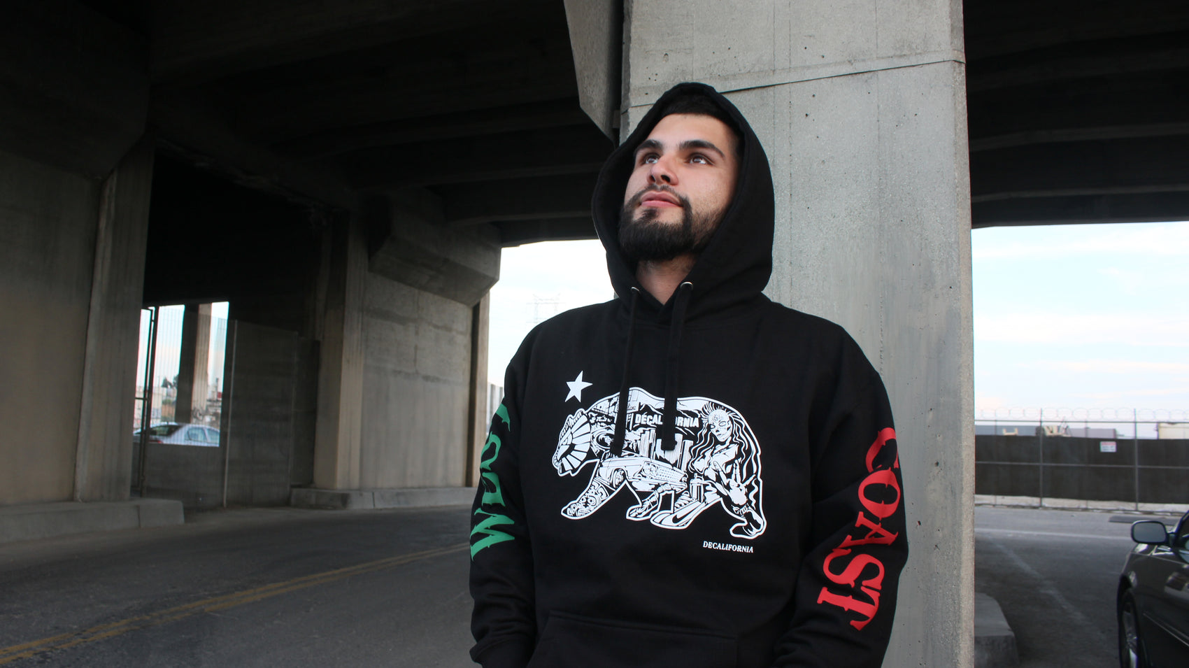 Black Mexico Inspired West Coast DeCalifornia Hoodie!
