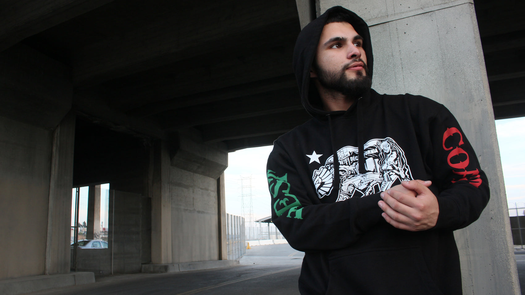 Black Mexico Inspired West Coast DeCalifornia Hoodie!